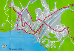 Карта города Туапсе - Для того чтобы увеличить карту -- нажмите сюда.